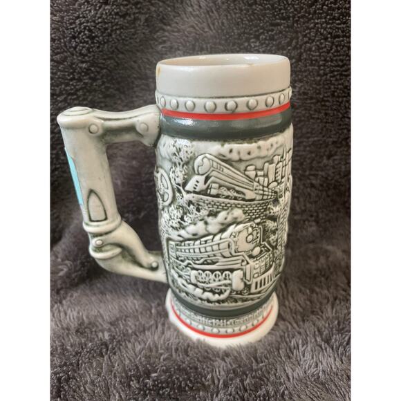 AVON 1985 VTG. Locomotive Train Miniature Beer Stein Hand Crafted In Brazil - Picture 1 of 5